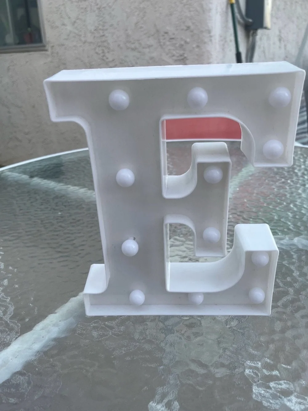 Decorative Letter 'E' Light - White